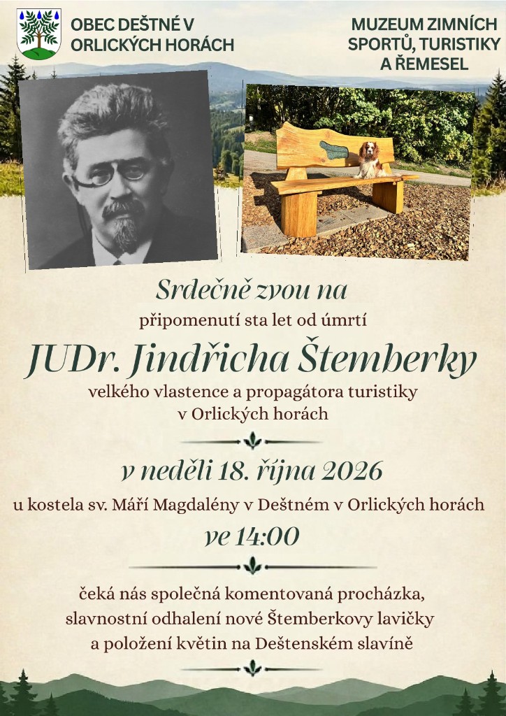 Připomenutí 100 let od úmrtí JUDr. Jindřicha Štemberky